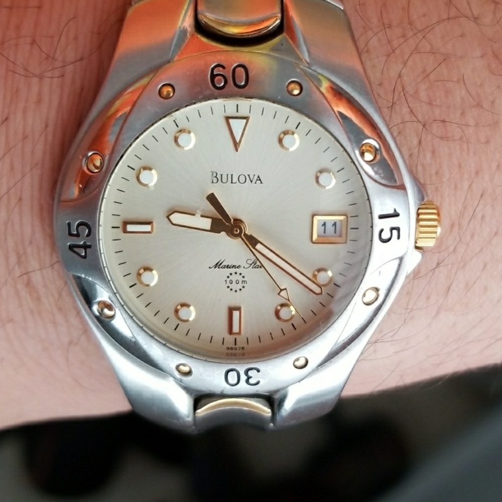 Bulova men's two tone marine watch